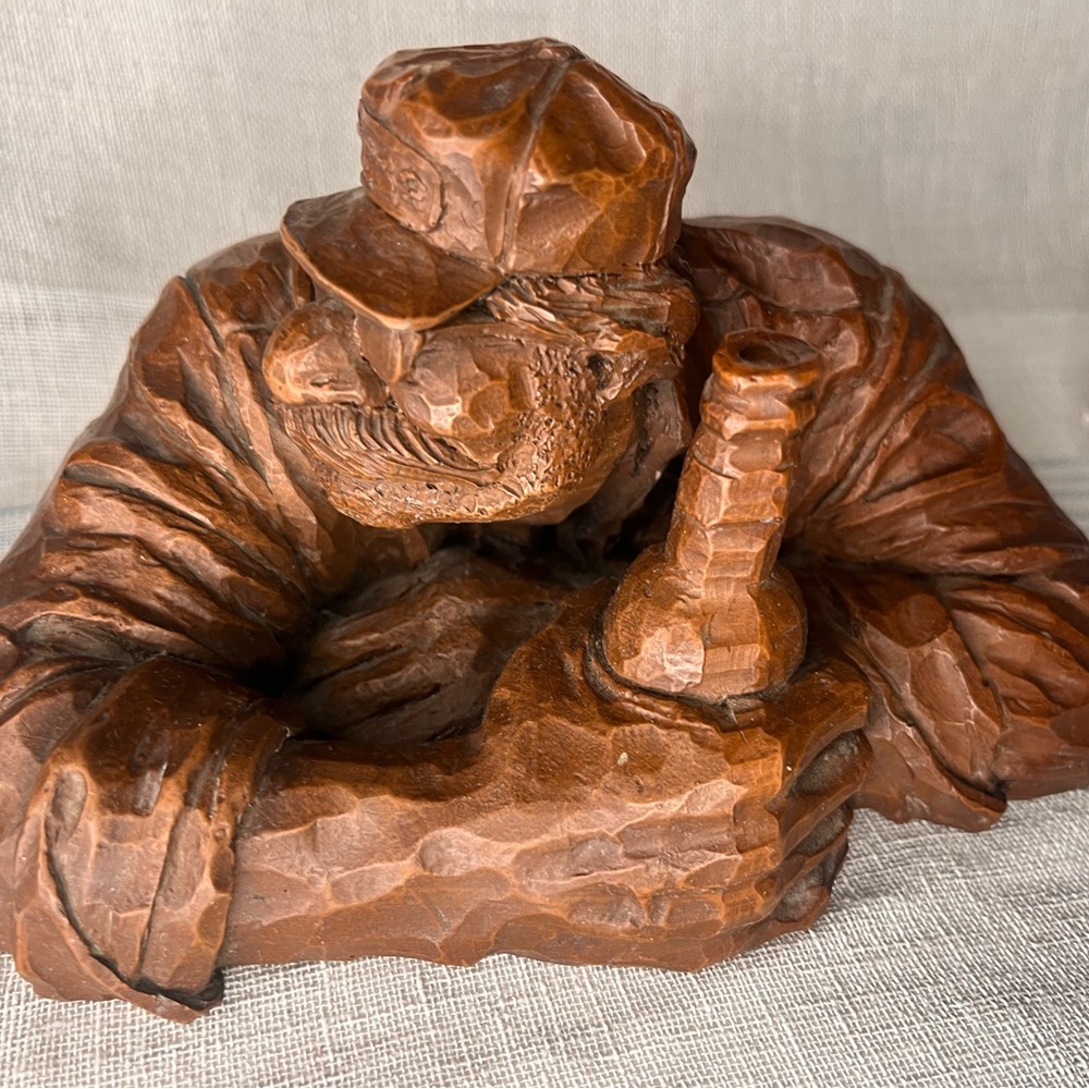 Handcrafted Brown Wooden Sculpture